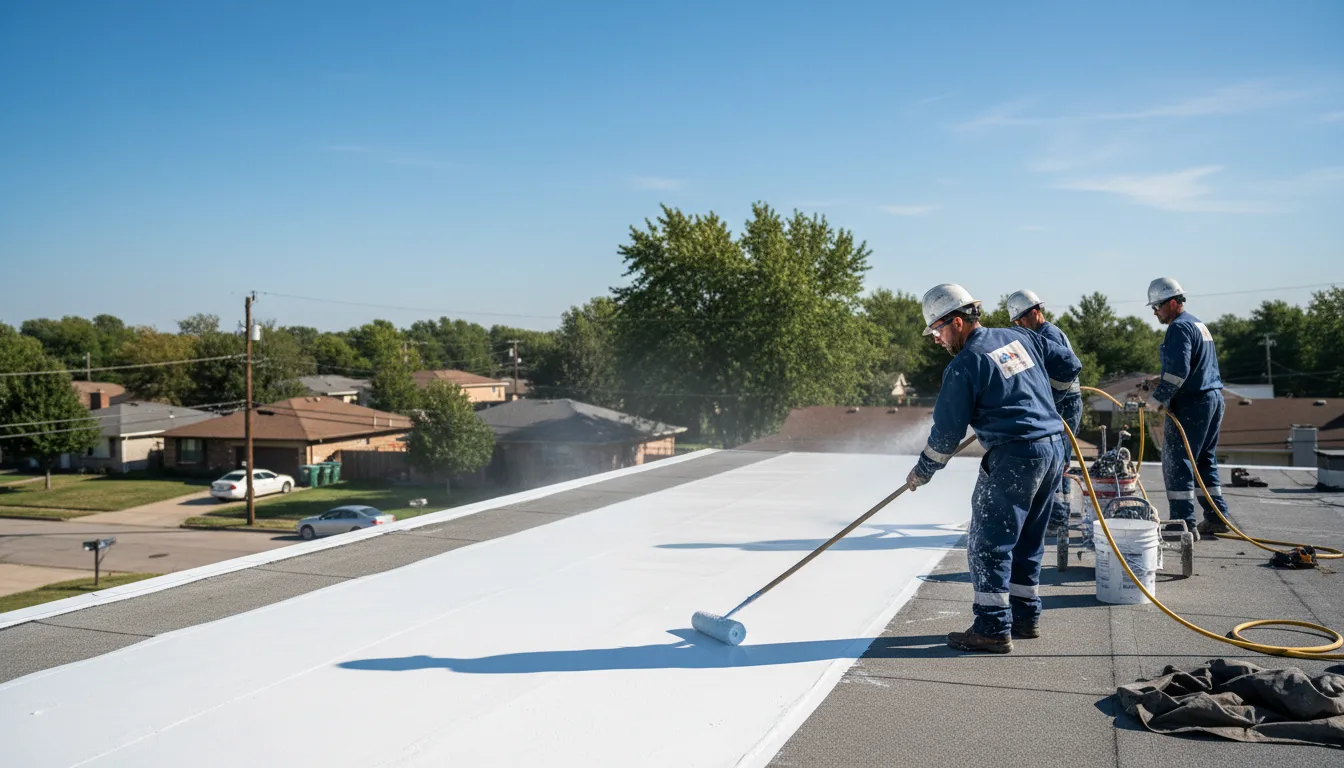Commercial roof coating in Galva, IL near me